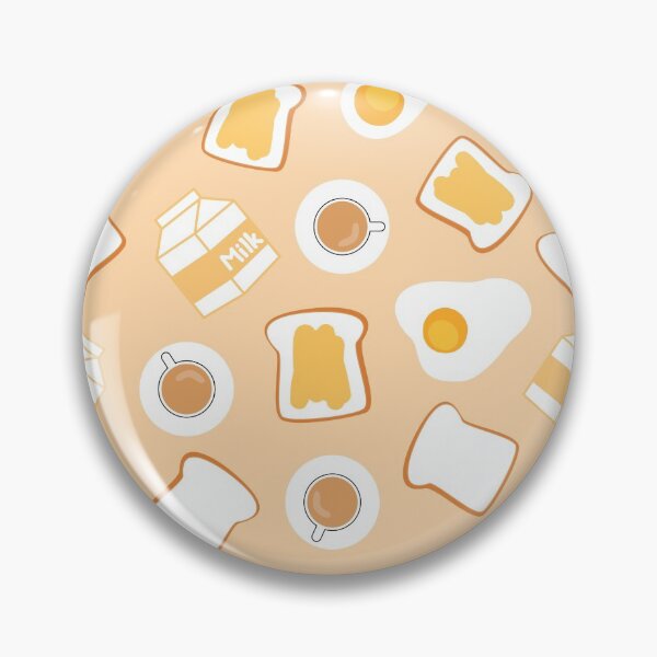 Item preview, Egg, Bread, Milk, Coffee Breakfast Pattern designed and sold by ButterandCheese.