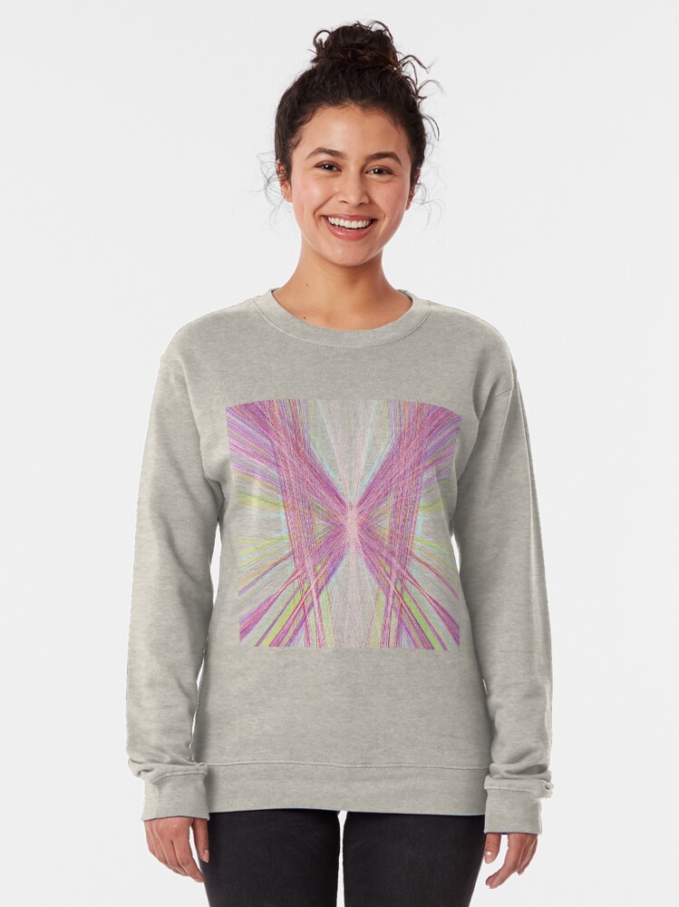Alternate view of Linify Pink butterfly Pullover Sweatshirt