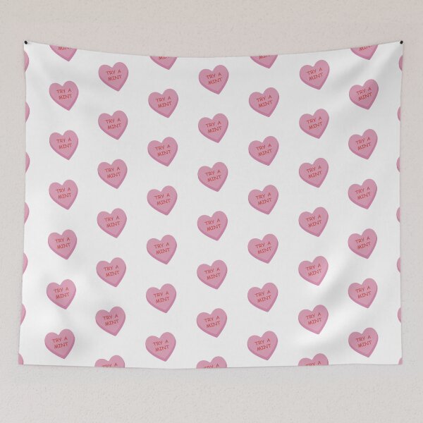 Item preview, "Try a Mint" Funny Pink Candy Heart designed and sold by burlybot.