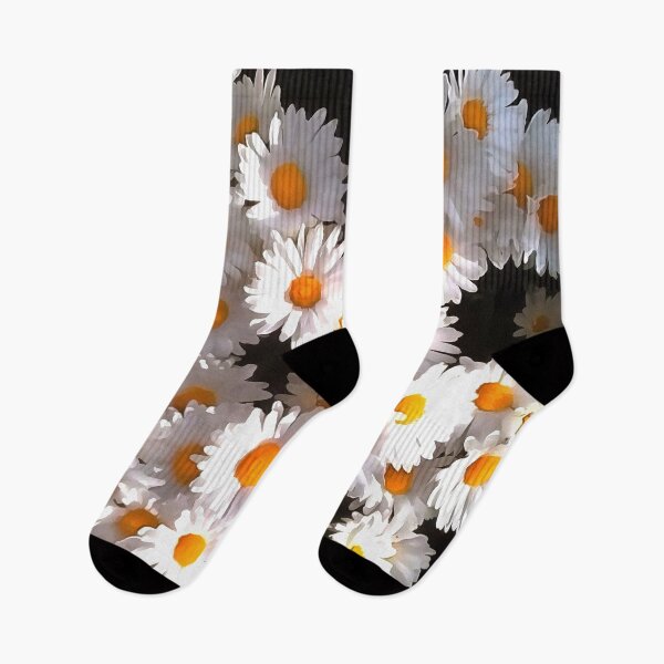 Item preview, Brilliant White Daisies On Black Floral Art designed and sold by taiche.