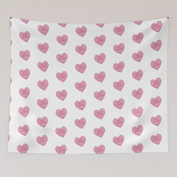 Item preview, "Not Yours" Funny Pink Candy Heart designed and sold by burlybot.