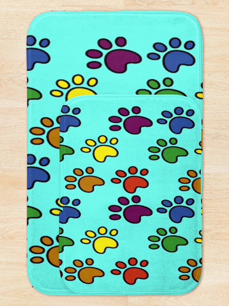 Thumbnail 5 of 6, Bath Mat, Paws Pattern designed and sold by julset.