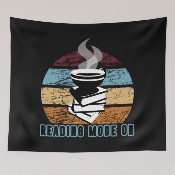 Item preview, Book Reading Lover Reading Mode On - Cool Sunset Retro Book and Coffee Gift Idea designed and sold by JarradedGrady.