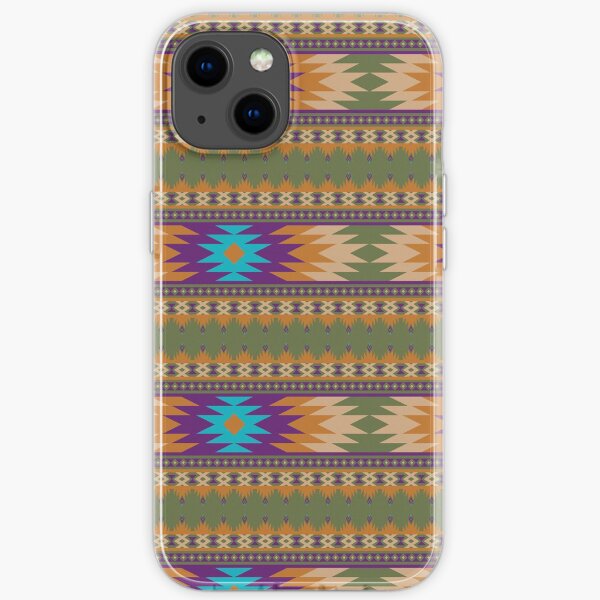 ethnic, ikat, pattern, floral, batik, carpet, design, motif, texture, african, boho, embroidery, abstract, iPhone Soft Case