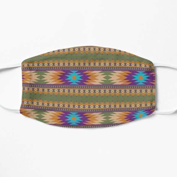 ethnic, ikat, pattern, floral, batik, carpet, design, motif, texture, african, boho, embroidery, abstract, Flat Mask
