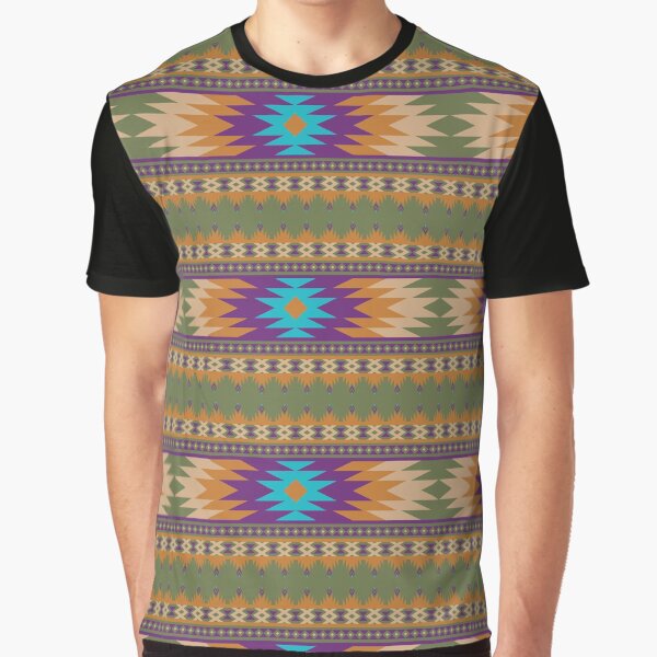 ethnic, ikat, pattern, floral, batik, carpet, design, motif, texture, african, boho, embroidery, abstract, Graphic T-Shirt
