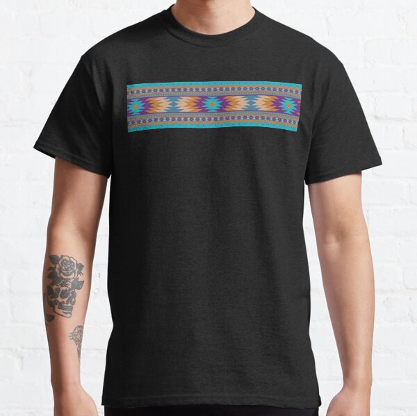 ethnic, ikat, pattern, floral, batik, carpet, design, motif, texture, african, boho, embroidery, abstract, Classic T-Shirt