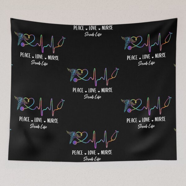 Item preview, Best Nurses Scrub Life Shirt Nursing Nursery Peace Love Nurse T Shirt designed and sold by tuanitus.