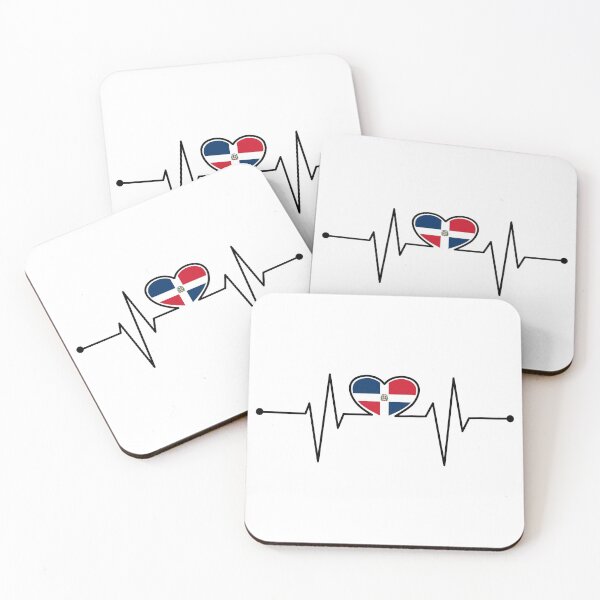 Item preview, dominican republic flag heartbeat designed and sold by buttamelal.