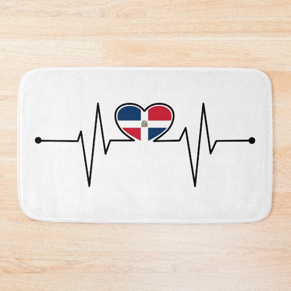 Item preview, dominican republic flag heartbeat designed and sold by buttamelal.