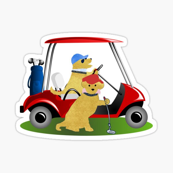 Preppy Dogs Golf Sticker