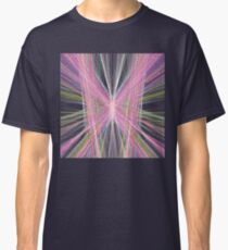 Linify Pink butterfly on dark background Classic T-Shirt