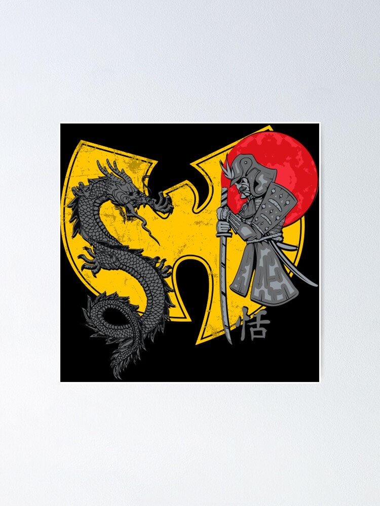 Wu Tang Dragon Warrior Yellow T Shirt Poster By Jwickclassic1 Redbubble