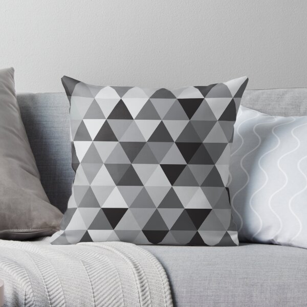 Pas tout à fait 50 nuances de triangles gris Coussin