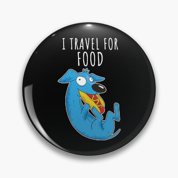 Item preview, Dog eating Food lover Blogger I Travel For Food designed and sold by 123428094.