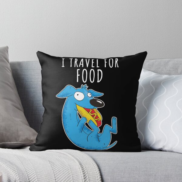 Item preview, Dog eating Food lover Blogger I Travel For Food designed and sold by 123428094.