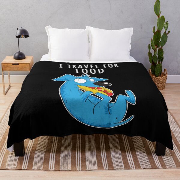 Item preview, Dog eating Food lover Blogger I Travel For Food designed and sold by 123428094.