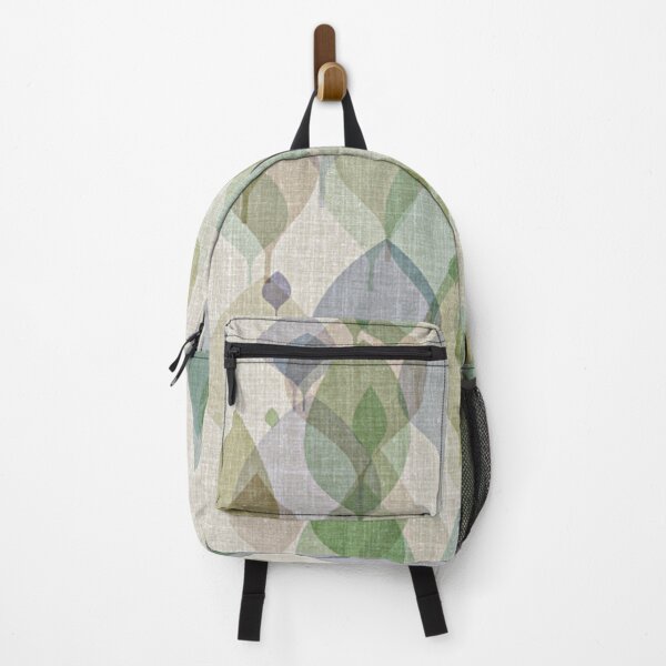 Item preview, Chic Ochre Green Violet Teal Brown Leaves Art Pattern designed and sold by LC Graphic Design Studio.