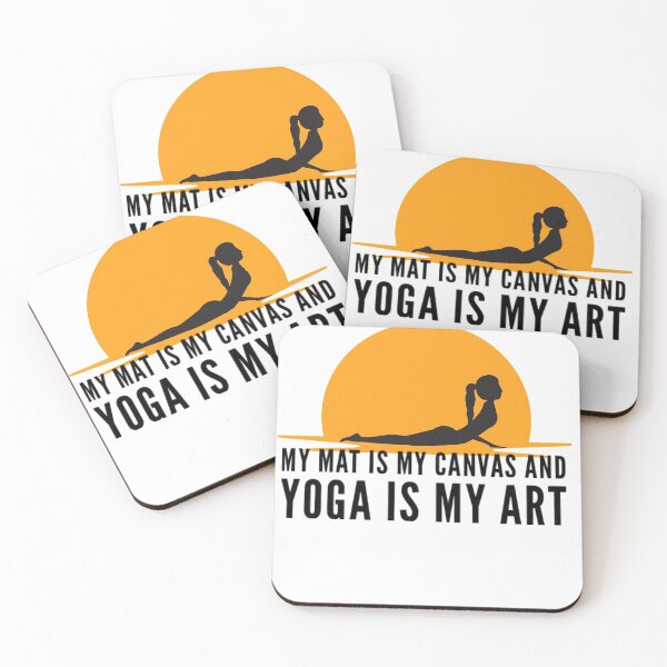 Item preview, My mat is my canvas and yoga is my art sunset design designed and sold by ashdenent.