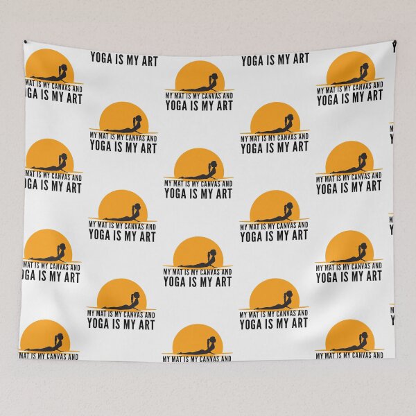 Item preview, My mat is my canvas and yoga is my art sunset design designed and sold by ashdenent.