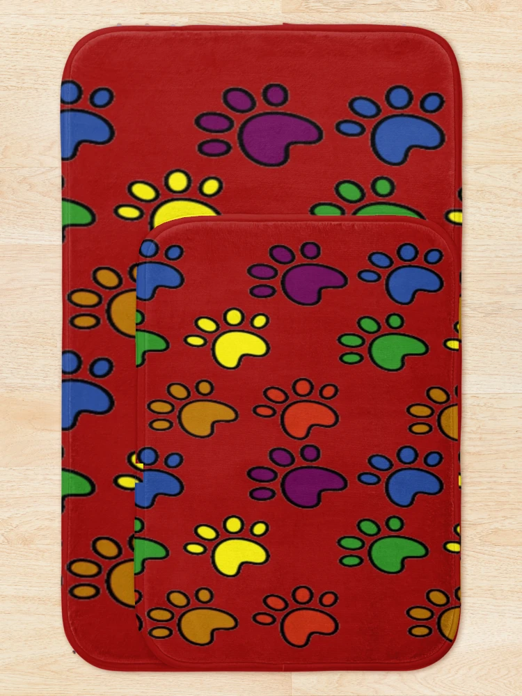 Thumbnail 5 of 6, Bath Mat, Paws Pattern designed and sold by julset.