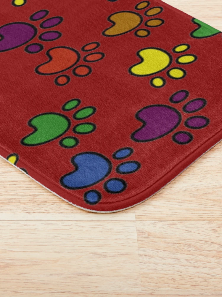 Thumbnail 3 of 6, Bath Mat, Paws Pattern designed and sold by julset.