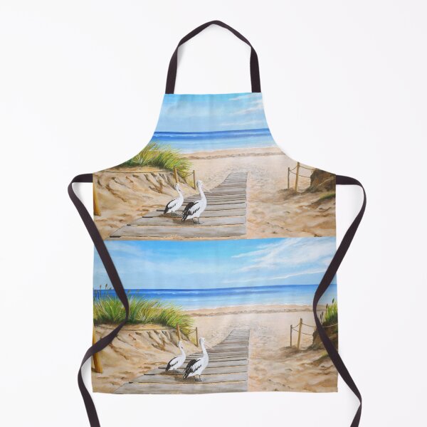 Item preview, pelican path  - birds - waterscape - seascape  (ED01) designed and sold by Elisabeth Dubois.