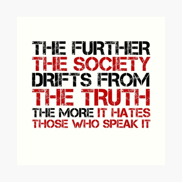 George Orwell Quote Free Speech Truth Political Art Print