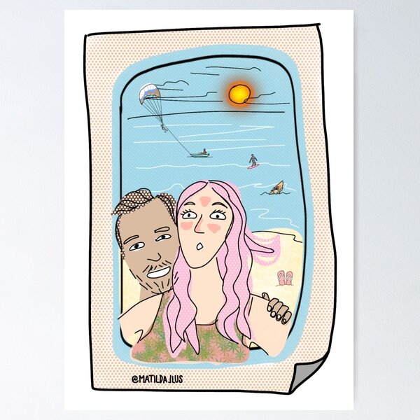 Item preview, Selfie on a beach day designed and sold by Matildailus11.