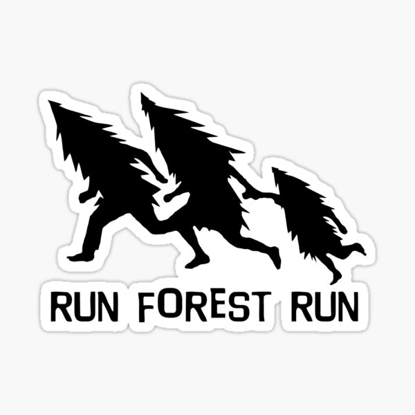 Run Forest Run Sticker