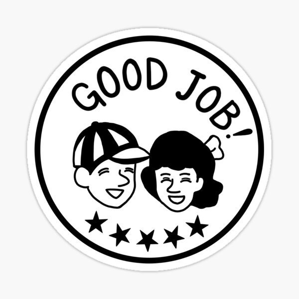 Set of Good Job and Great Job Stickers Vector Illustration. Stock Vector -  Illustration of word, vintage: 214979701