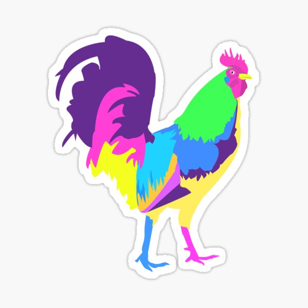 Psychedelic Chicken Sticker