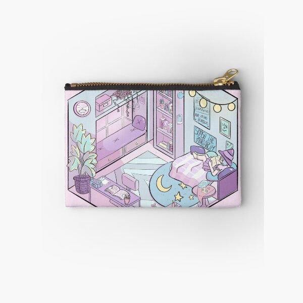Item preview, Charlie’s tiny kawaii isometric dorm room  designed and sold by Juneasinjuly.