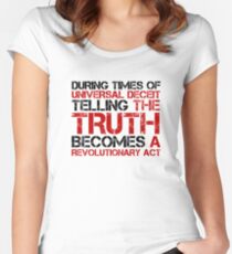 George Orwell Quote Truth Freedom Free Speech Women's Fitted Scoop T-Shirt