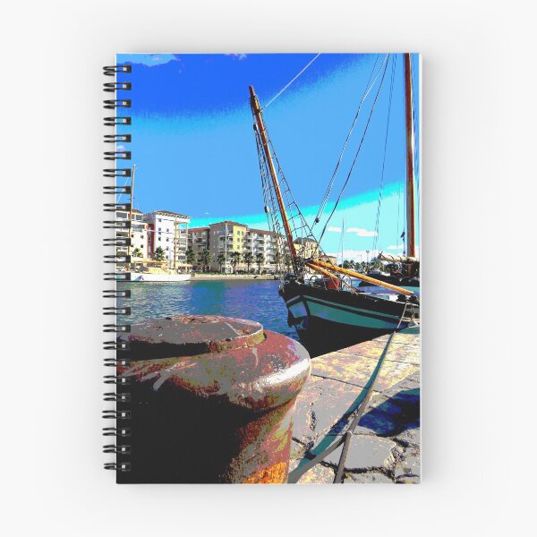 Item preview, A polarized view of an old sailing boat in the harbor designed and sold by Ann Biddlecombe.