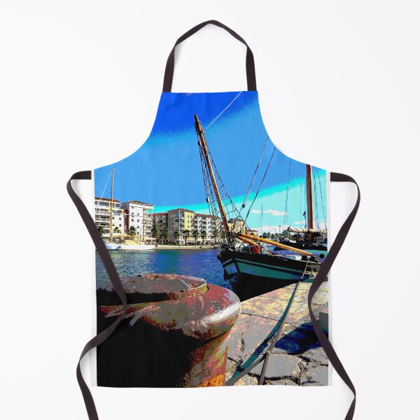 Item preview, A polarized view of an old sailing boat in the harbor designed and sold by Ann Biddlecombe.