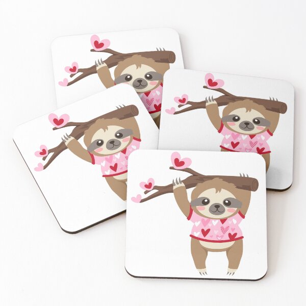 Item preview, Cute Hanging Sloth with hearts designed and sold by WOW TeesAndThings.