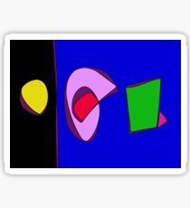 Blue and Black Contrast Sticker