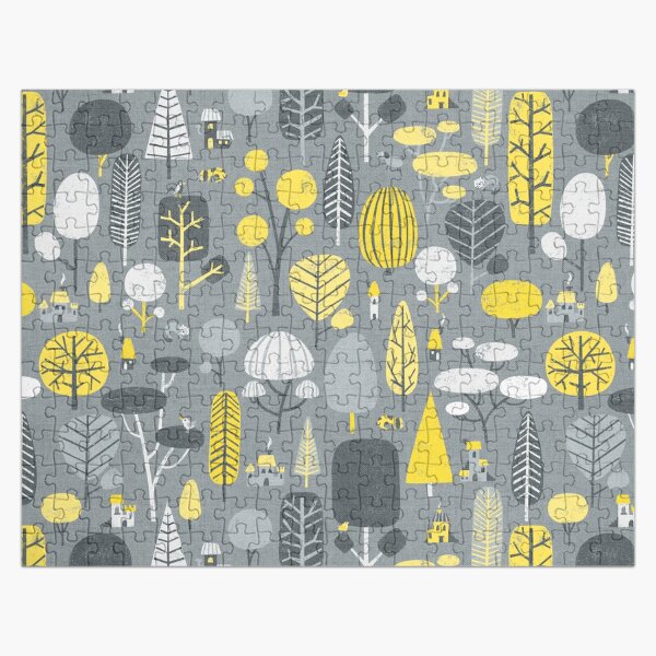 Yellow and gray trees Jigsaw Puzzle