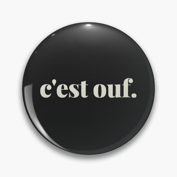 Item preview, C'est ouf "It's crazy" French black luxury trendy quote designed and sold by Africanism.