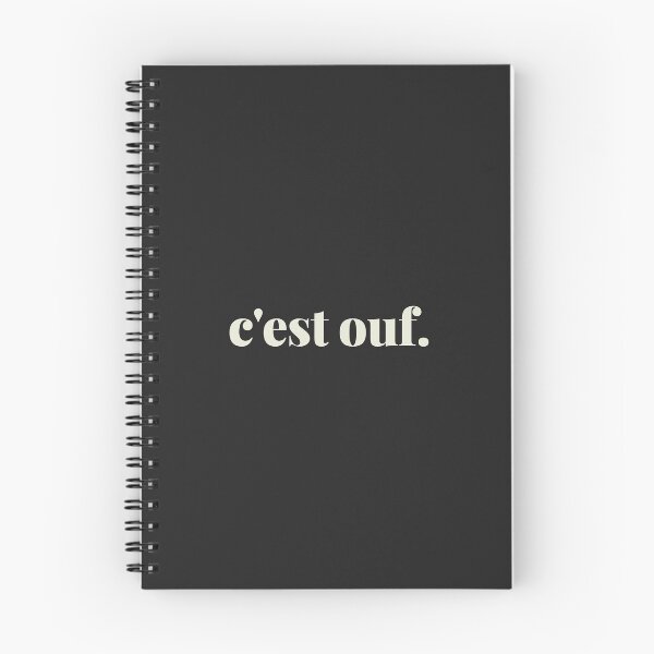 Item preview, C'est ouf "It's crazy" French black luxury trendy quote designed and sold by Africanism.