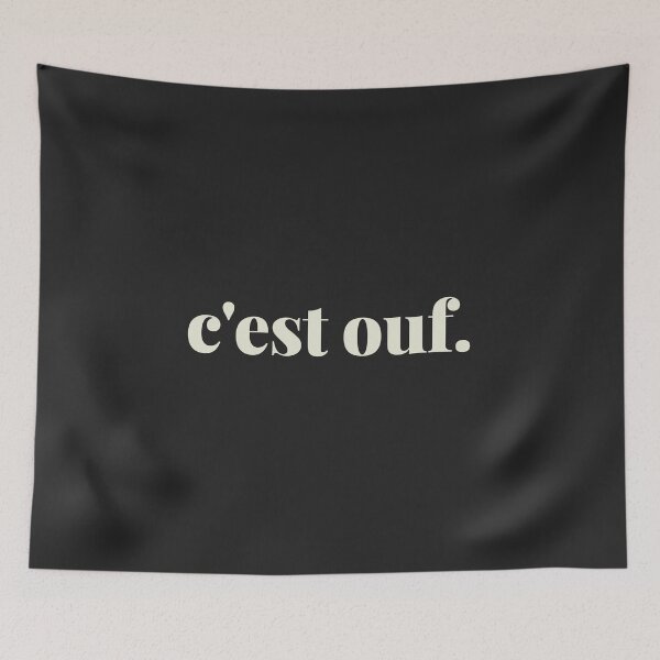 Item preview, C'est ouf "It's crazy" French black luxury trendy quote designed and sold by Africanism.