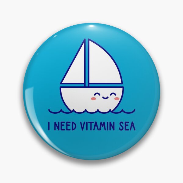 Item preview, I Need Vitamin Sea. Cute Boat Sailing designed and sold by TashaVector.