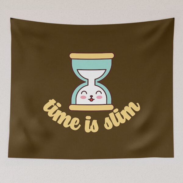 Item preview, Time is Slim Cute Kawaii Hourglass Time Pun Funny Gift designed and sold by KawaiiPark.