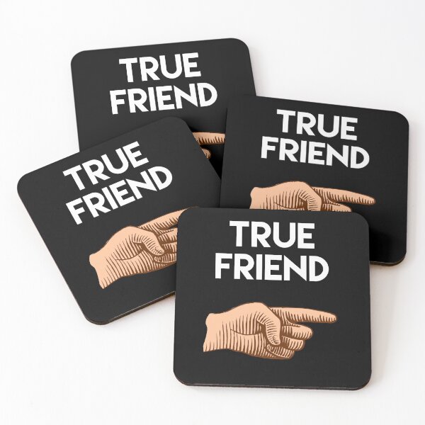 Item preview, True Friend, finger pointing to the left. Friendship.  designed and sold by efenem.