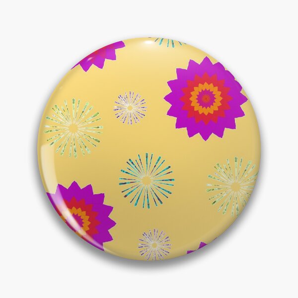 Item preview, Diwali Festival of Lights Pattern Flowers and Fireworks designed and sold by ChibiKolossus.