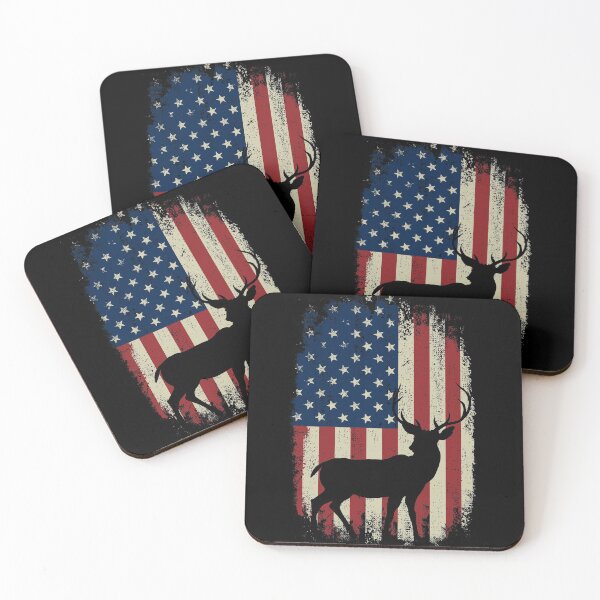 Item preview, Best American Flag Hunting Buck Vintage Shirt Wildlife Hunt Buck Elk Deer Hunter T Shirt designed and sold by tuanitus.