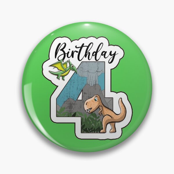 Item preview, Dino Trex and pterodactylus birthday 4 years designed and sold by Between Clouds.