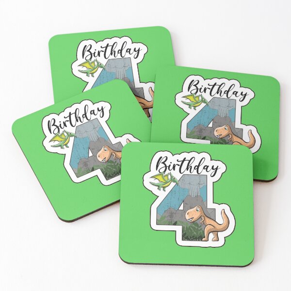 Item preview, Dino Trex and pterodactylus birthday 4 years designed and sold by Between Clouds.