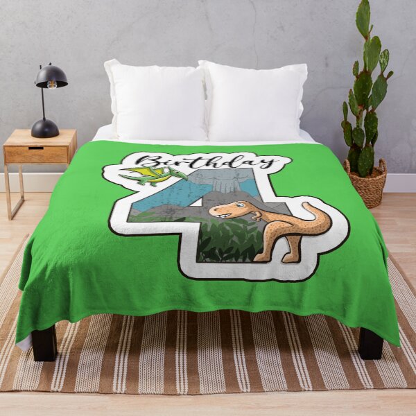 Item preview, Dino Trex and pterodactylus birthday 4 years designed and sold by Between Clouds.